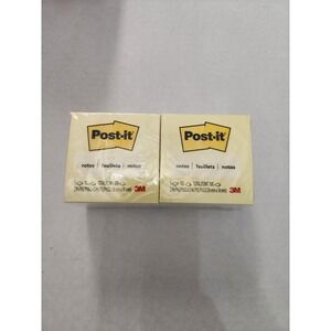 3M Post-it Notes Canary Yellow 3x3 Sticky Note Pads 12 Pack 100 Sheets Pad 654
